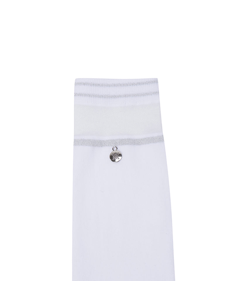 Women's See-Through Knee Socks - White