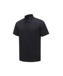 [Signature] Men's Crack Fabric Short T-Shirt - Black
