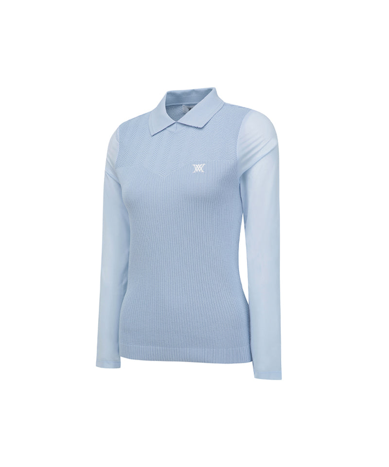 ANEW Golf Women's SM Hybrid Sweater - Light Blue