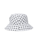 Unisex Monogram Pattern Bucket Hat - White