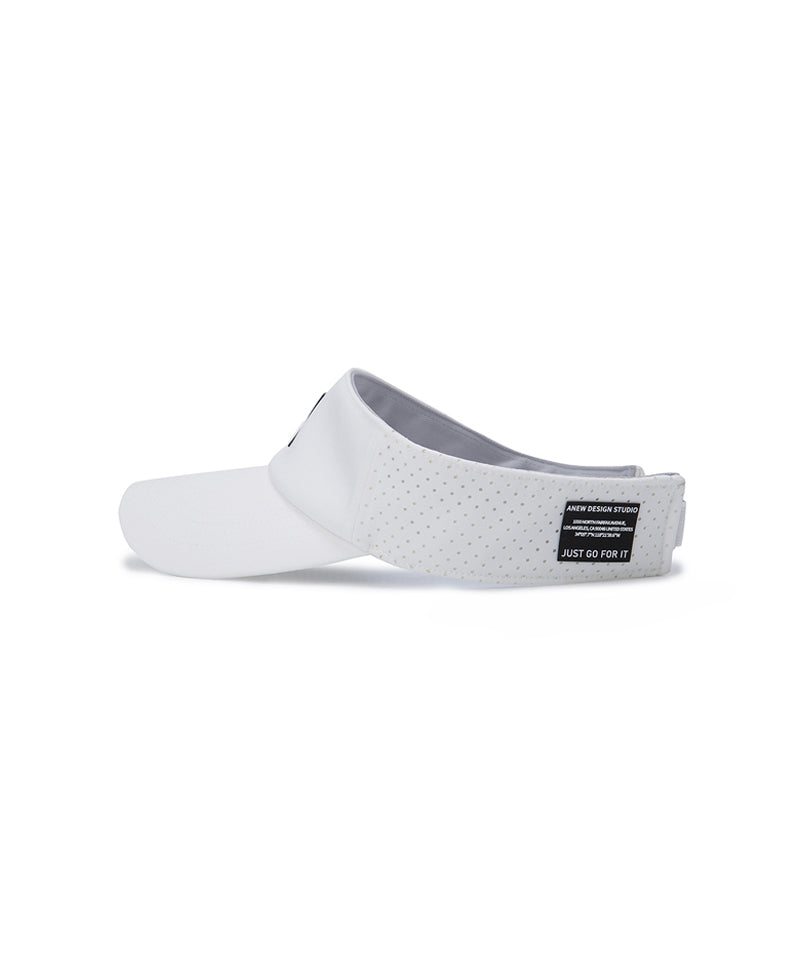Men's Two Tone Logo Visor - White
