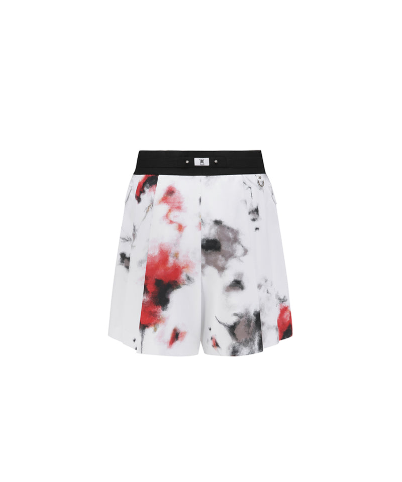 Women's SM Pleated Half Pants - White