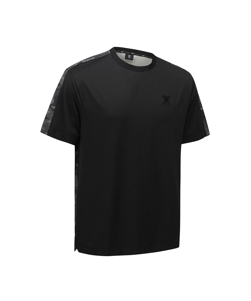 Men New Camouflage Short T-Shirt - Black
