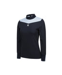 Women's Shoulder Block Long T-Shirt - Navy