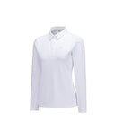 Women's Collar Point Long T-Shirt - White