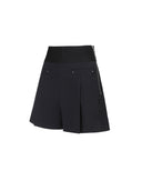 [Signature] Women's Band High Waist Half Pants - Black