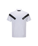 Men Ice Dots Incision Point Short T-Shirt - White