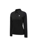 ANEW Golf Women's SP Signature Logo Hybrid Long T-Shirt - Black