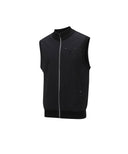 Men's Wooven Mixed Knit Vest - Black