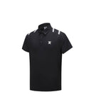 Men Ice Dots Logo Pattern Short T-Shirt - Black