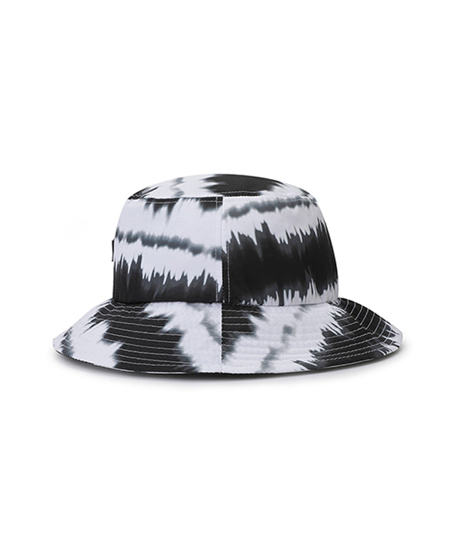 Men's Wave Tie Dye Bucket Hat - Black