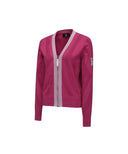 Women's Big Logo Intarsia Zip-Up Cardigan - Pink
