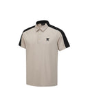ANEW GOLF Men's SM Block Point Short T-Shirt - Light Beige