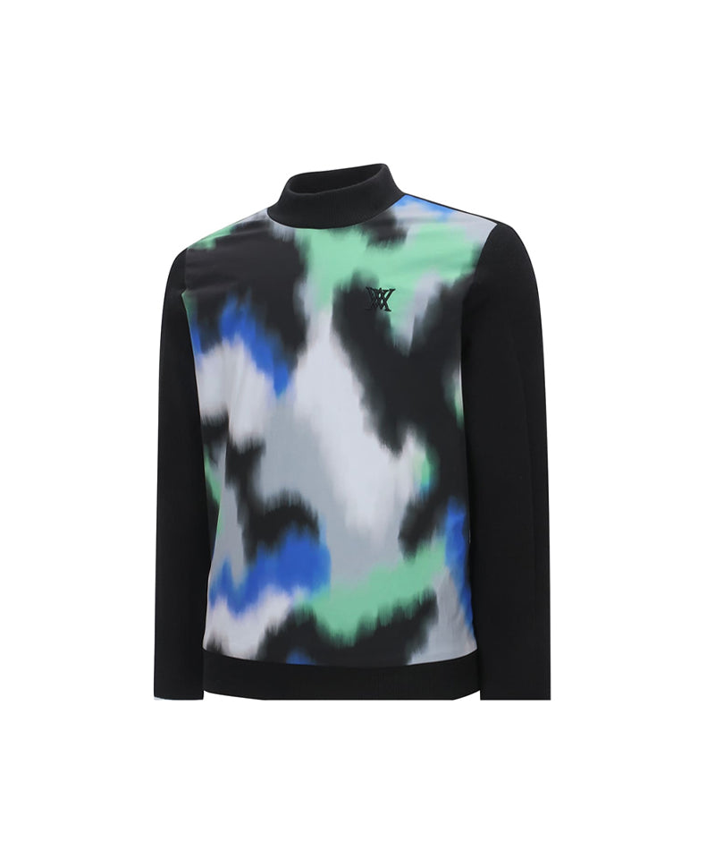 ANEW Golf Men's Camo Pattern Woven Sweater - Royal Blue