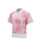 Women Sprinkled Pattern Short T-Shirt - Pink