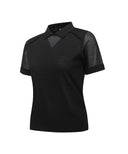 Women Mesh Point Short Sweater - Black