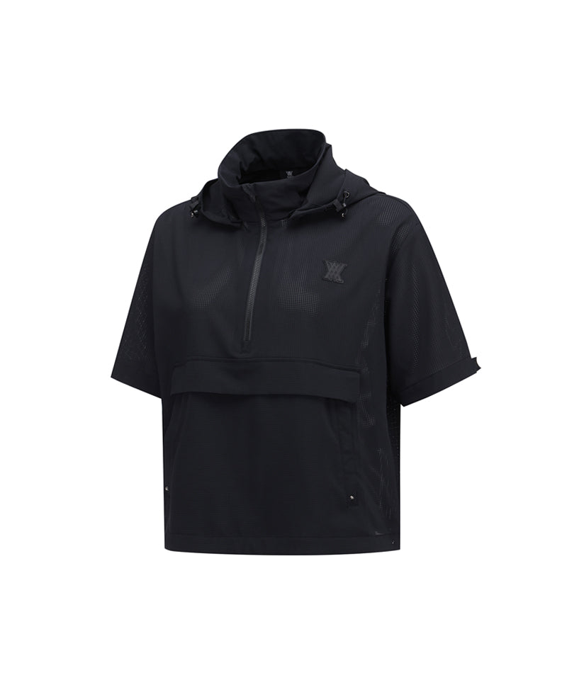 ANEW Golf Women's SM Hoody Anorak Jacket - Black
