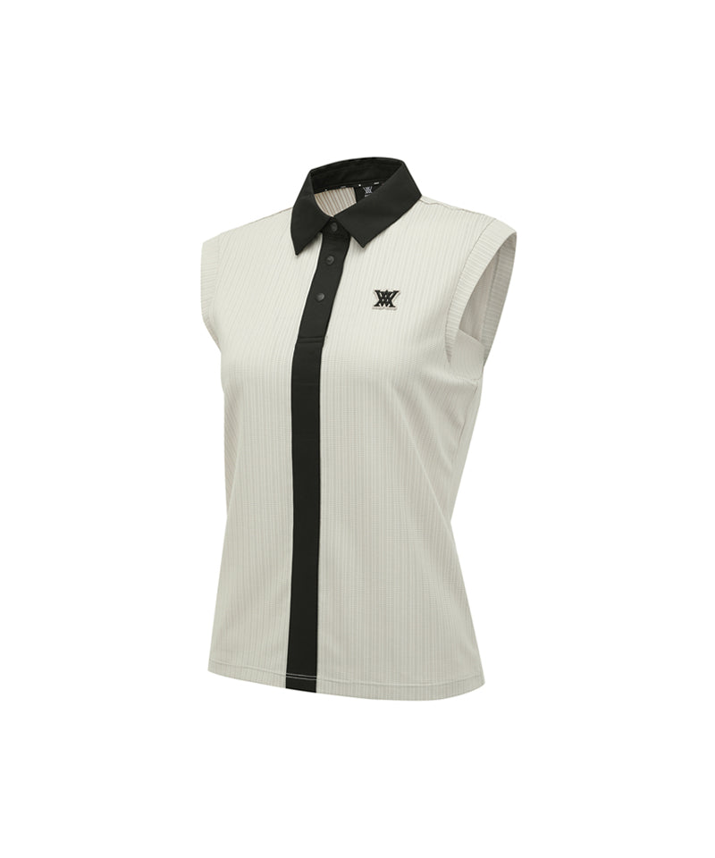 ANEW Golf Women's SM Collared Sleeveless - Light Beige