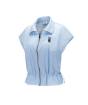 Women's Wide Fit Point Vest - Sky Blue