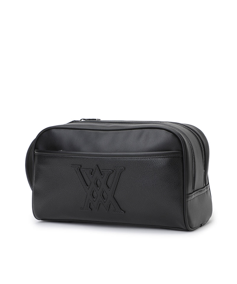 Unisex 3Way Zipper Pouch Bag - Black