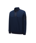 Men's Woven Block Half Zip Long T-Shirt - Ice Blue