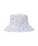 Unisex Flower Pattern Reversible Bucket Hat - White