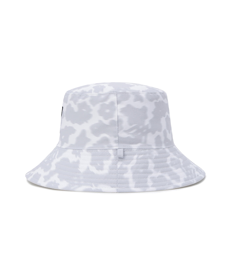Unisex Flower Pattern Reversible Bucket Hat - White