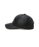 Unisex Leather Like Cap - Black