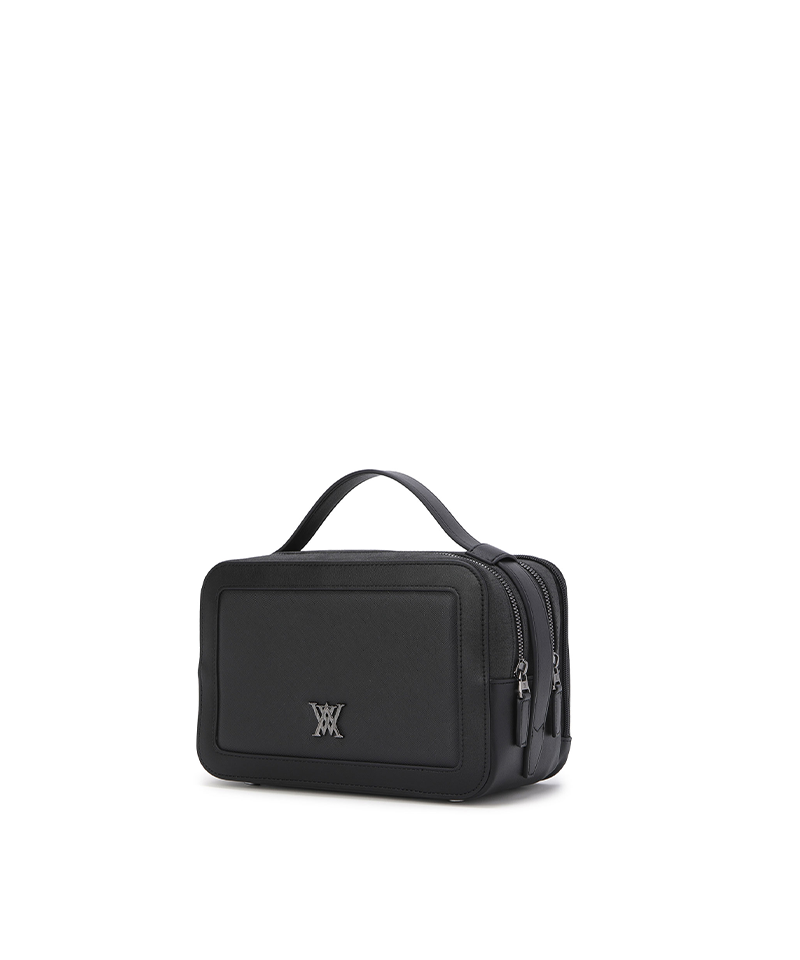 Uni Square 3Zip Pouch - Black