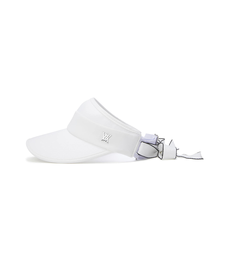 Women's Centre Ribbon Visor - White