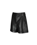 Women's FA Faux Leather Half Pants - Black