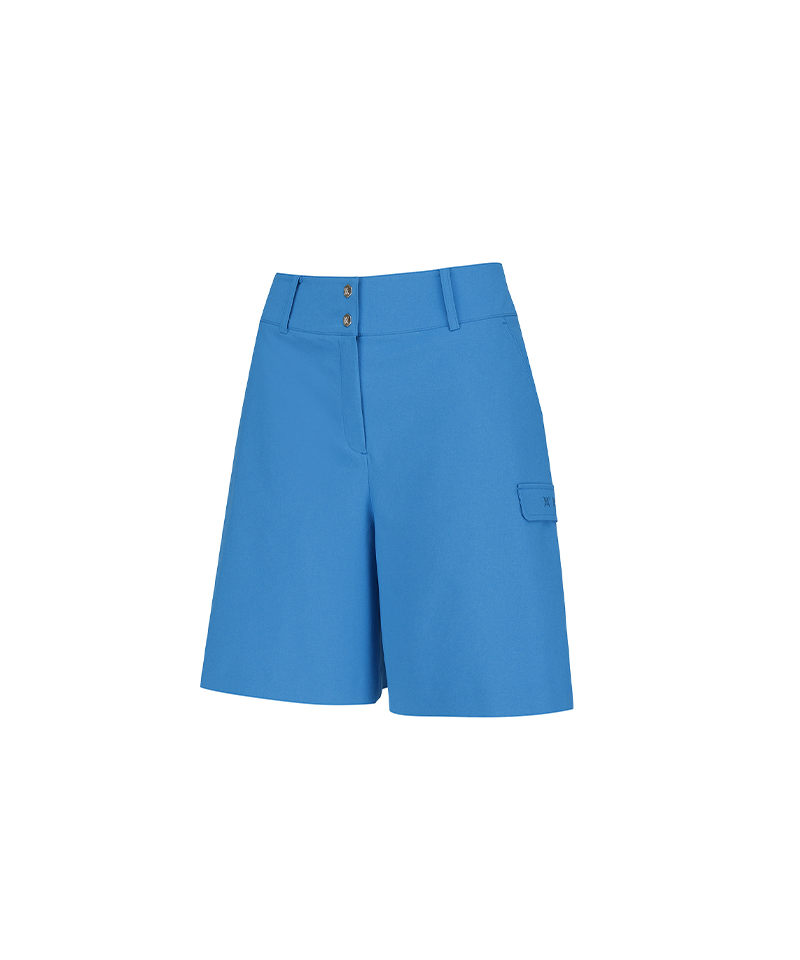 Women's FA Back Pleated Half Pants - Blue