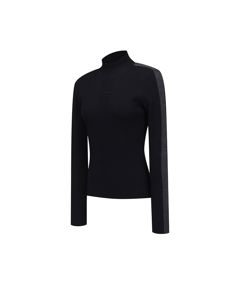 Women's FA Mock Neck Sweater - Black