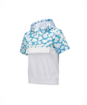 Women's FA Hybrid Hooded Short Sleeve Sweater - Blue