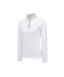 Women's FA High Neck Long T-Shirt - Light Beige