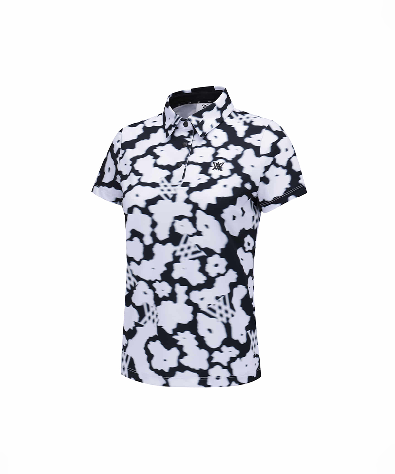 ANEW Golf Women's FA Flower Pattern Short T-Shirt - White