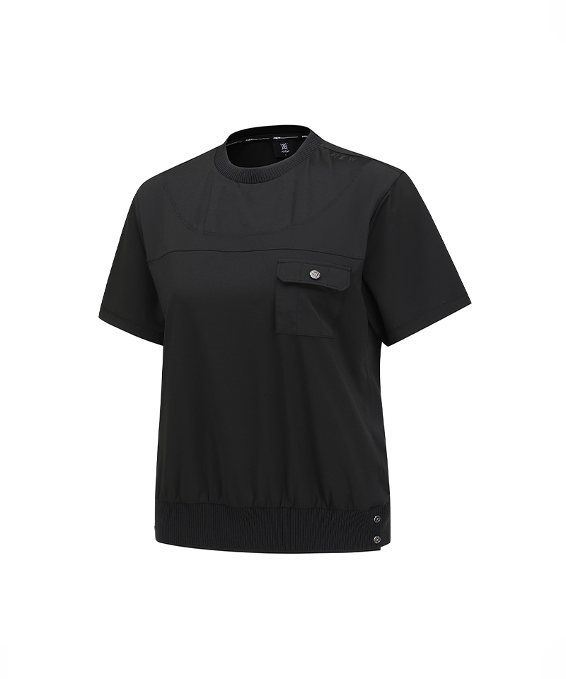 Women's FA Hybrid Round Short T-Shirt - Black
