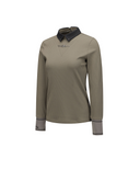 [Signature] Women's Stripe Textured L/TS - Light Brown