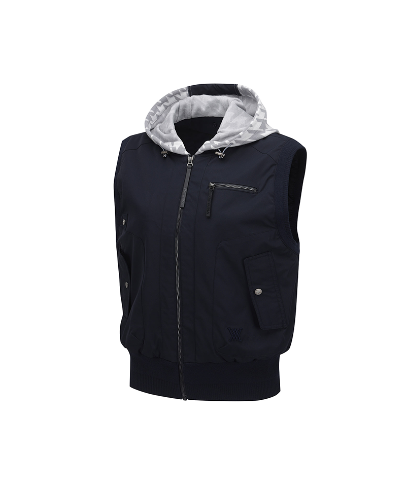 Women's FA Hooded Vest - Navy