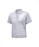 ANEW Golf Women's SM Gradation Pattern Short T-Shirt - Light Grey
