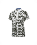 Women's SM Logo Pattern Short T-Shirt - Cream