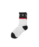 Women's Blocks Medium Neck Socks - Off White