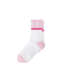 Women's Blocks Medium Neck Socks - Pink