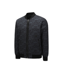 Men's WI Logo Pattern Reversible Down Jacket - Black