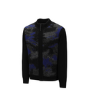 Men's WI Brushstroke Windproof Knit Cardigan - Blue