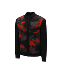 Men's WI Brushstroke Windproof Knit Cardigan - Red
