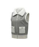 Women's WI Wide Collar Down Vest - Melange Grey