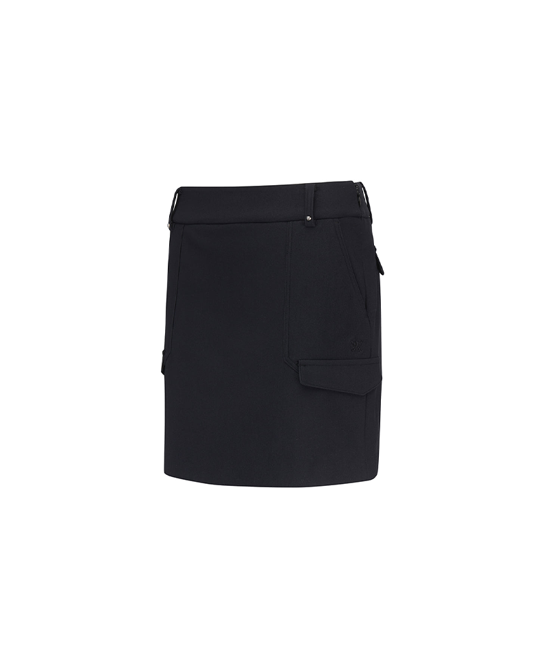 Women's WI Brushed Fleece H Line Skirt - Black