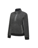 Women's WI High Neck Long T-Shirt - Melange Grey