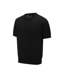 Men's Solid Short Sleeve Sweater - Black